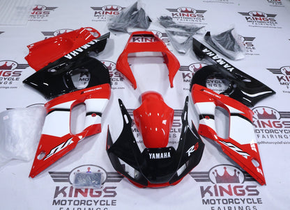 Yamaha R6 Fairings (1998-2002) Red, White, Black Deltabox at KingsMotorcycleFairings.com