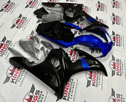 Yamaha YZF-R6 Fairing kit (2003-2004) Black, Blue at KingsMotorcycleFairings.com