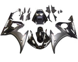 Yamaha R6 Fairings (2005) Black, Matte Black, White at KingsMotorcycleFairings.com