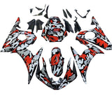 Yamaha R6 Fairings (2005) Black, Red, Gray, Camouflage at KingsMotorcycleFairings.com
