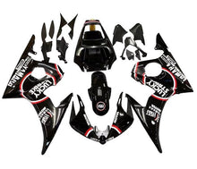 Yamaha R6 Fairings (2005) Black, White, Red Lucky Strike at KingsMotorcycleFairings.com