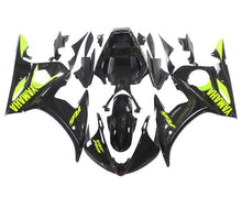 Yamaha R6 Fairings (2005) Black, Yellow at KingsMotorcycleFairings.com