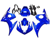 Yamaha YZF-R6 Fairings (2005) Blue, White at KingsMotorcycleFairings.com
