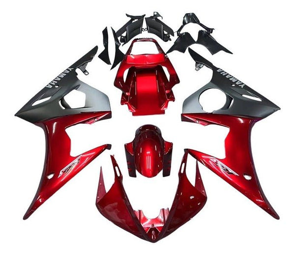 Yamaha R6 Fairings (2005) Dark Red, Matte Black, Gray at KingsMotorcycleFairings.com
