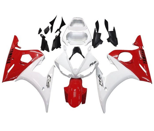 Yamaha R6 Fairings (2005) Gloss White, Red, Black at KingsMotorcycleFairings.com