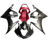 Yamaha R6 Fairings (2005) Matte Black, Matte Dark Red at KingsMotorcycleFairings.com