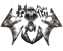 Yamaha YZF-R6 Fairings (2005) Matte Black, Matte Gray Camo Geometrics at KingsMotorcycleFairings.com