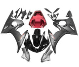Yamaha R6 Fairings (2005) Matte Black, Matte Red, Gloss Black at KingsMotorcycleFairings.com