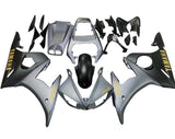 Yamaha YZF-R6 Fairings (2005) Matte Silver, Matte Black, Gold at KingsMotorcycleFairings.com