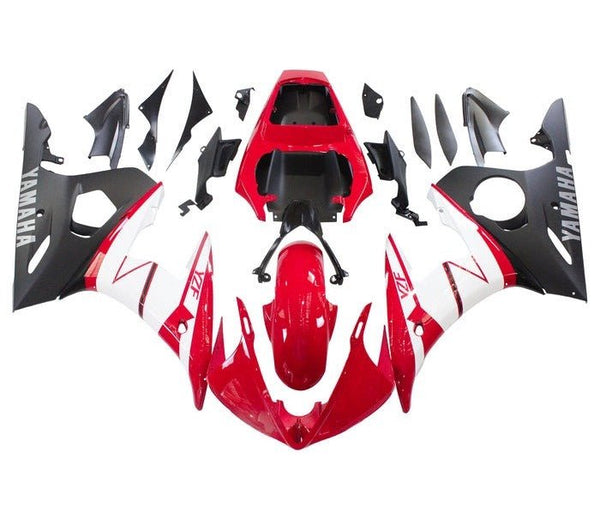 Yamaha R6 Fairings (2005) Red, White, Matte Black, Gray at KingsMotorcycleFairings.com