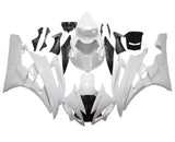 Yamaha R6 Fairings (2006-2007) All White at KingsMotorcycleFairings.com