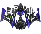 Yamaha YZF-R6 Fairings (2006-2007) Black, Blue Stripe, Monster at KingsMotorcycleFairings.com