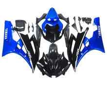Yamaha YZF-R6 Fairings (2006-2007) Black, Blue, White Stripe at KingsMotorcycleFairings.com