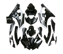 Yamaha R6 Fairings (2006-2007) Black, White, Silver Stripe at KingsMotorcycleFairings.com