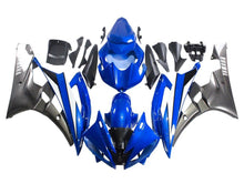 Yamaha R6 Fairings (2006-2007) Blue, Dark Silver, White at KingsMotorcycleFairings.com