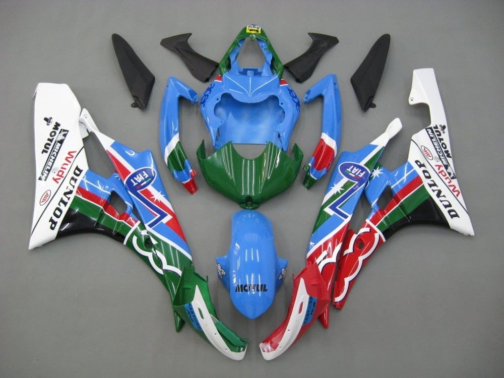 Yamaha YZF-R6 Fairings (2006-2007) Blue, Red, Green, Dunlop at KingsMotorcycleFairings.com