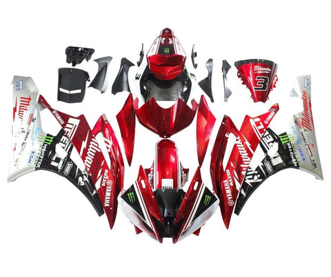 Yamaha R6 Fairings (2006-2007) Candy Red, Milwaukee at KingsMotorcycleFairings.com