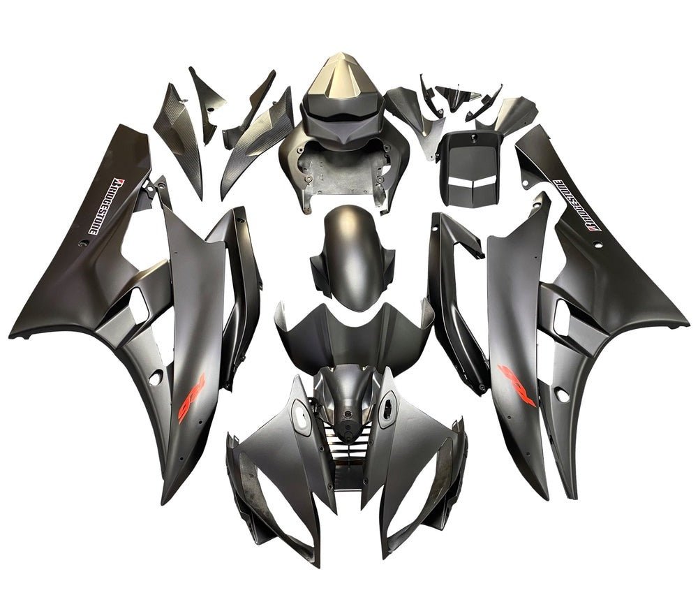 Yamaha R6 Fairings (2006-2007) Matte Black, Bridgestone at KingsMotorcycleFairings.com