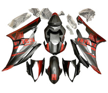 Yamaha R6 Fairings (2006-2007) Matte Black, Gloss Candy Red at KingsMotorcycleFairings.com
