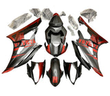 Yamaha R6 Fairings (2006-2007) Matte Black, Gloss Candy Red at KingsMotorcycleFairings.com