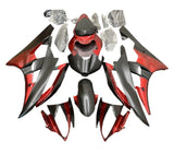 Yamaha YZF-R6 Fairings (2006-2007) Matte Black, Gloss Dark Red at KingsMotorcycleFairings.com