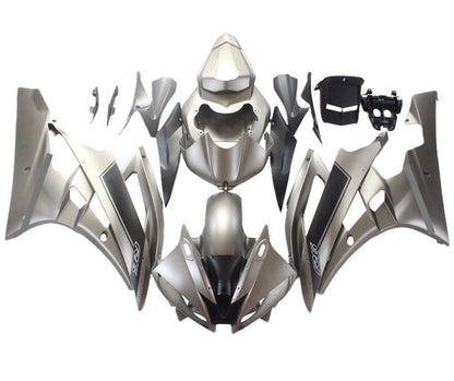 Yamaha R6 Fairings (2006-2007) Matte Gray, Matte Black at KingsMotorcycleFairings.com