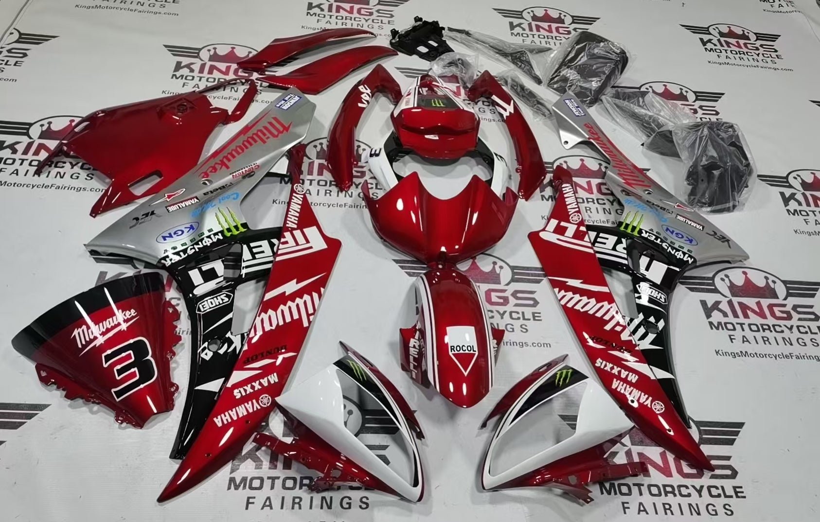 Yamaha R6 Fairings (2006-2007) Red, White, Silver, Black at KingsMotorcycleFairings.com