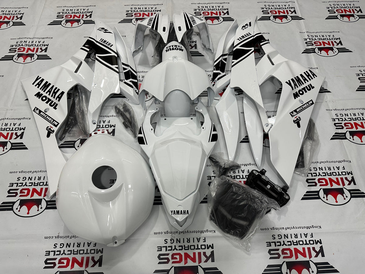 Yamaha R6 Fairings (2006-2007) White, Black Motul from KingsMotorcycleFairings.com