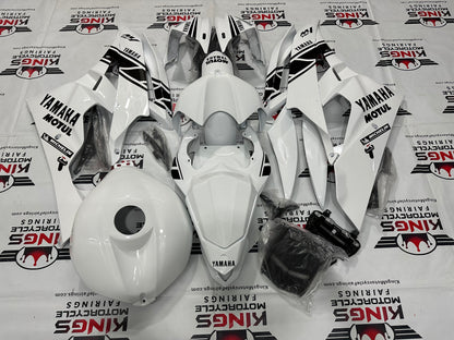 Yamaha R6 Fairings (2006-2007) White, Black Motul from KingsMotorcycleFairings.com