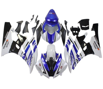 Yamaha R6 Fairings (2006-2007) White, Blue, Black, Eneos at KingsMotorcycleFairings.com