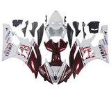 Yamaha YZF-R6 Fairings (2006-2007) White, Dark Red, FIAT at KingsMotorcycleFairings.com