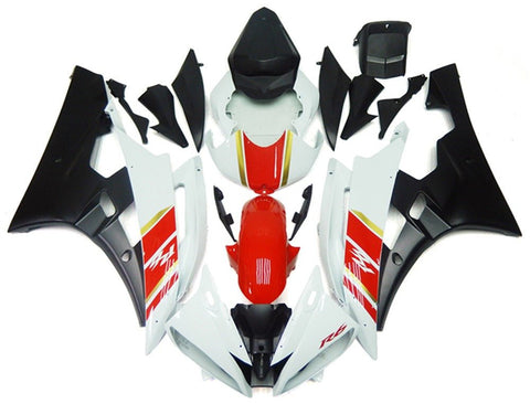 Yamaha R6 Fairings (2006-2007) White, Red, Gold, Matte Black at KingsMotorcycleFairings.com