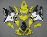 Yamaha YZF-R6 Fairings (2006-2007) Yellow, White, Black Stripe Motul at KingsMotorcycleFairings.com