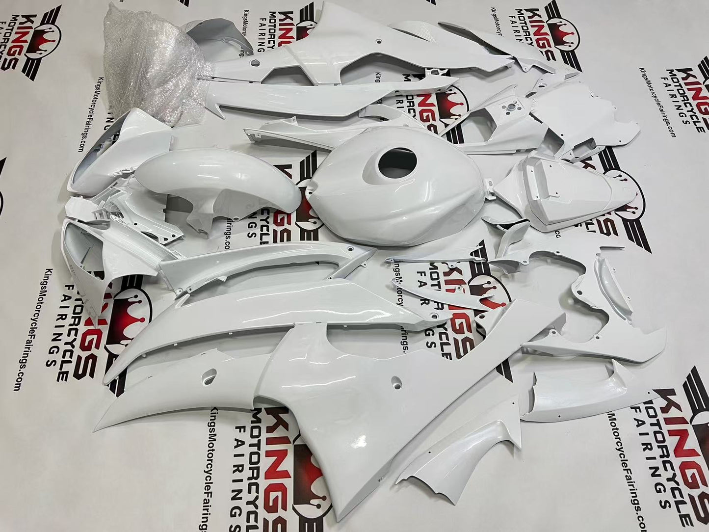 Yamaha R6 Fairings (2008-2016) All Pearl White at KingsMotorcycleFairings.com