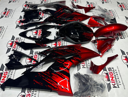 Yamaha R6 Fairings (2008-2016) Candy Apple Red, Black Fade at KingsMotorcycleFairings.com