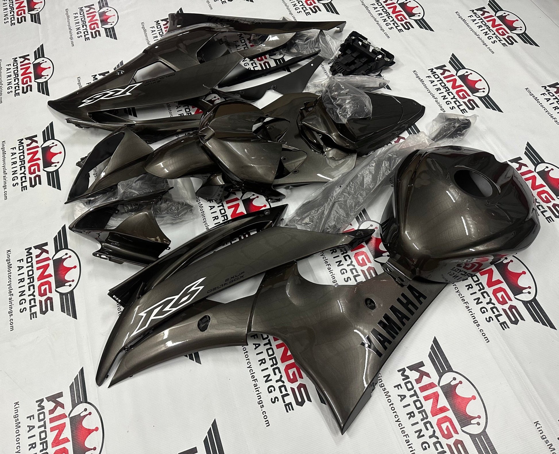 Yamaha R6 Fairing kit (2008-2016) Dark Silver at KingsMotorcycleFairings.com