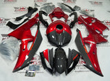 Yamaha R6 Fairings (2008-2016) Faux Carbon Fiber, Candy Apple Red at KingsMotorcycleFairings.com