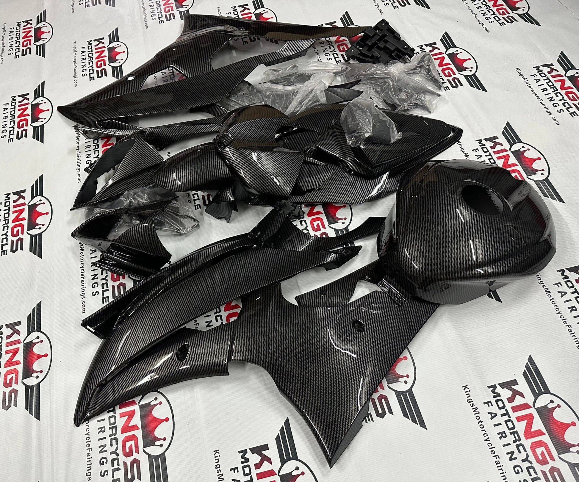 Yamaha YZF-R6 Fairing kit (2008-2016) Faux Carbon Fiber at KingsMotorcycleFairings.com