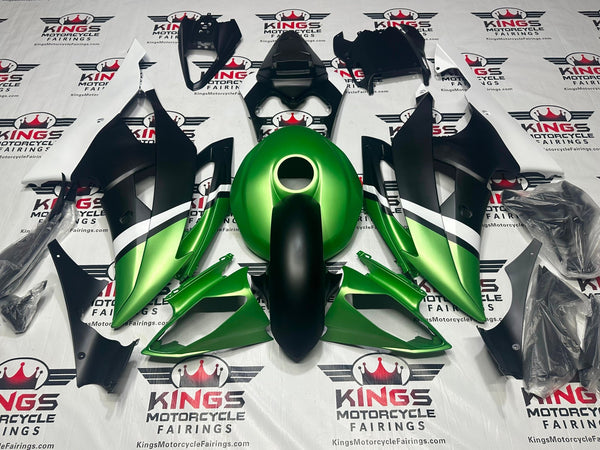 Yamaha R6 Fairings (2008-2016) Matte Green, Black, White from KingsMotorcycleFairings.com