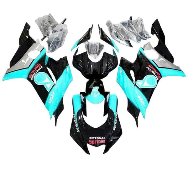 Yamaha R6 Fairings (2017-2022) Black, Blue Turquoise, Petronas at KingsMotorcycleFairings.com