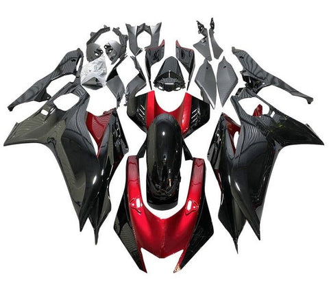 Yamaha R6 Fairings (2017-2022) Black, Candy Apple Red at KingsMotorcycleFairings.com
