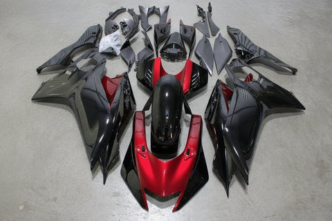 Yamaha R6 Fairings (2017-2022) Black, Candy Apple Red at KingsMotorcycleFairings.com