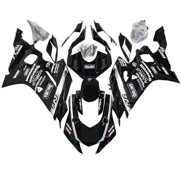 Yamaha R6 Fairings (2017-2022) Black, White, Ohlins at KingsMotorcycleFairings.com.