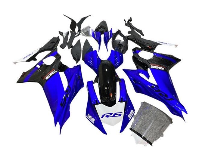 Yamaha YZF-R6 Fairings (2017-2022) Blue, Black, Yamalube at KingsMotorcycleFairings.com