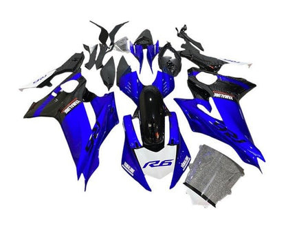 Yamaha YZF-R6 Fairings (2017-2022) Blue, Black, Yamalube at KingsMotorcycleFairings.com