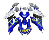 Yamaha R6 Fairings (2017-2022) Blue, White #96 at KingsMotorcycleFairings.com
