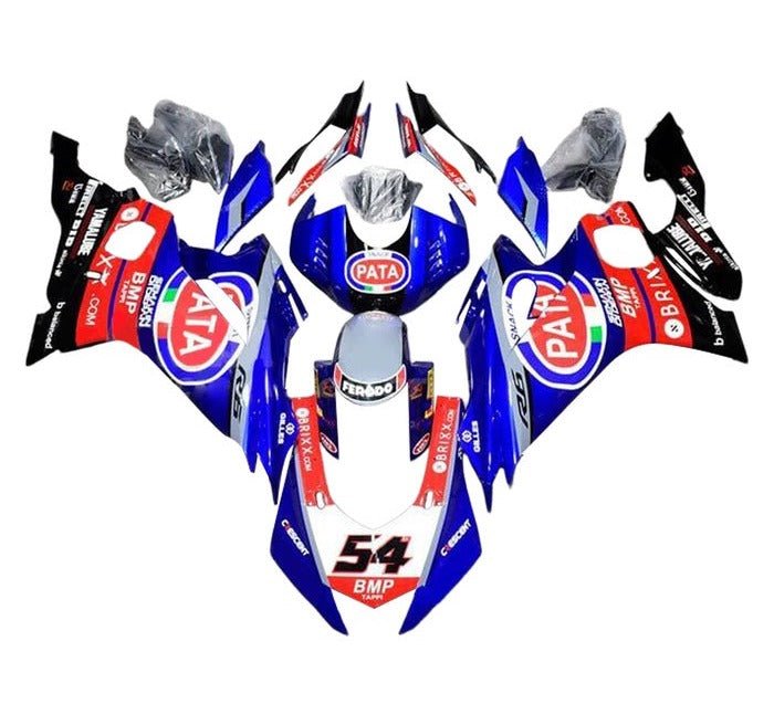 Yamaha R6 Fairings (2017-2022) Blue, White, Red Pata at KingsMotorcycleFairings.com
