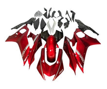 Yamaha R6 Fairings (2017-2022) Candy Red, Black, Silver Stripe at KingsMotorcycleFairings.com