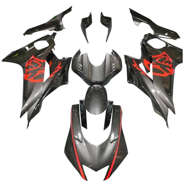 Yamaha R6 Fairings (2017-2022) Faux Carbon Fiber, Red at KingsMotorcycleFairings.com