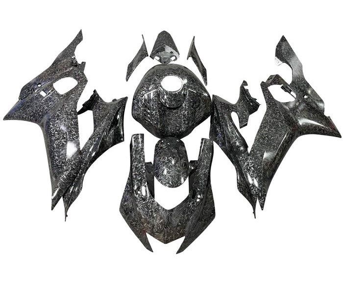 Yamaha R6 Fairings (2017-2022) Faux Forged Carbon Fiber at KingsMotorcycleFairings.com